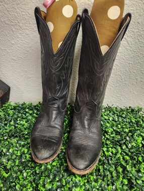 Nocona Black Leather Women's Western Boots Vintage